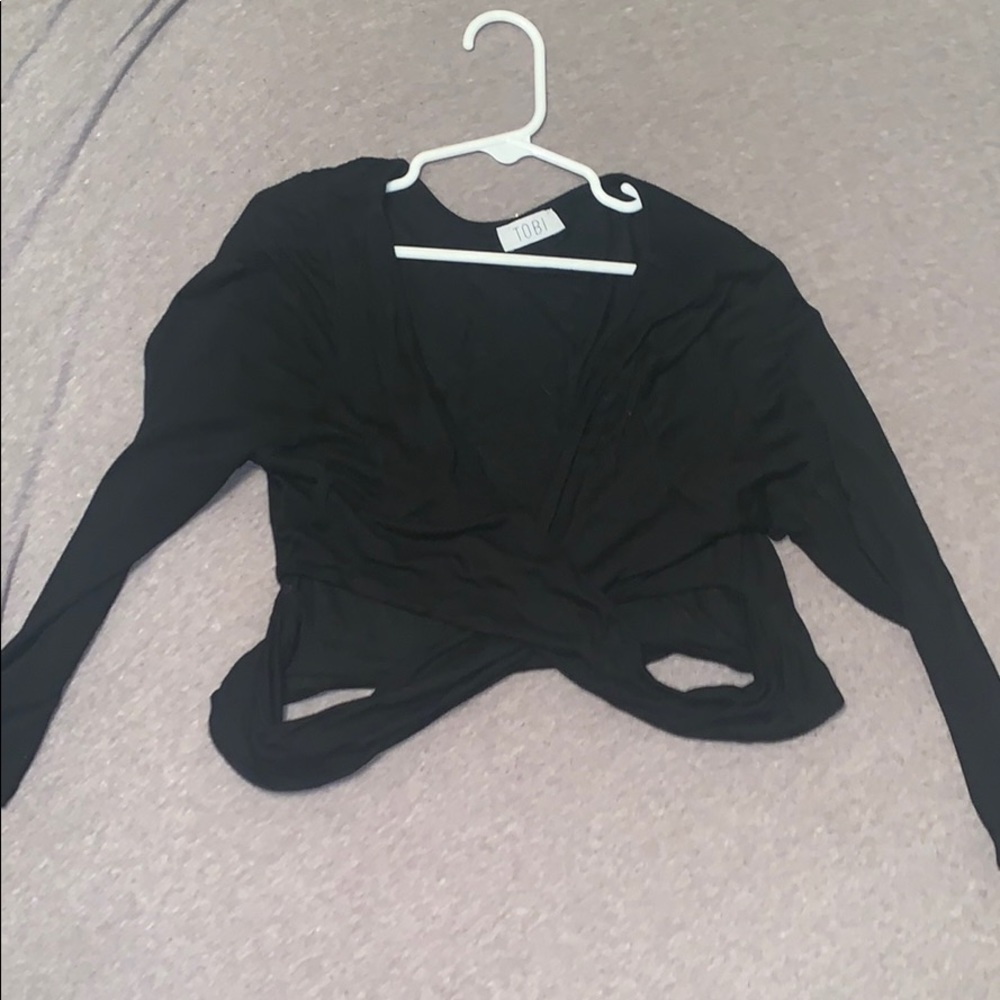 Crop top crossed shirt